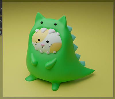 Dinocat 3d blender characterdesign