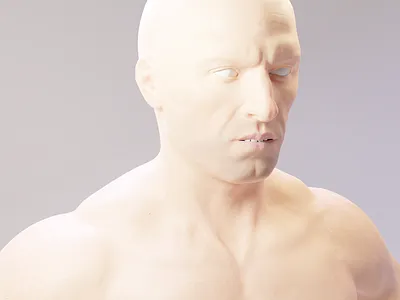 Sculped human growth man