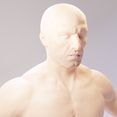 Sculped human growth man