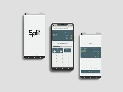 Bill Split Calculator adobe xd app design appdevelopment figma flutter flutterdevelopment ui ux design