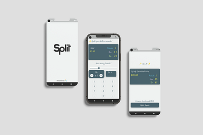 Bill Split Calculator adobe xd app design appdevelopment figma flutter flutterdevelopment ui ux design