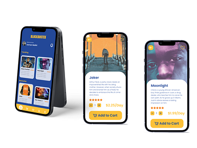 Blockbuster App UI app branding design interaction design portfolio ui uiux ux