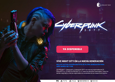 Cyberpunk 2077 Landing Page cyberpunk design figma site web website
