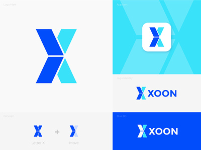 Xoon logo concept (unused) arrow brand brand identity branding design ecommerce fast letter x logistic logo logosohel modern logo monogram move shipping speed technology