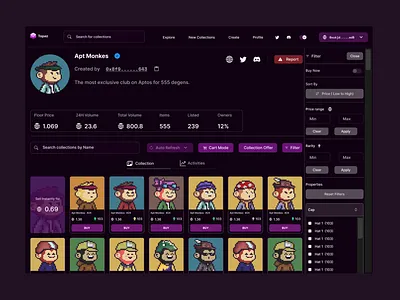 TOPAZ NFT MARKET PLACE branding crypto graphic design nft product design ui uiux