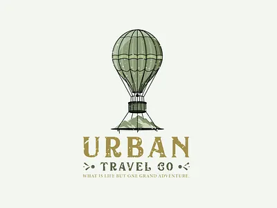 Urban Travel Co Logo air balloon logo branding design graphic design hot air balloon hot air balloon logo illustration logo logo design logo designer minimalist travel logo unique logo urban travel co vintage vintage logo