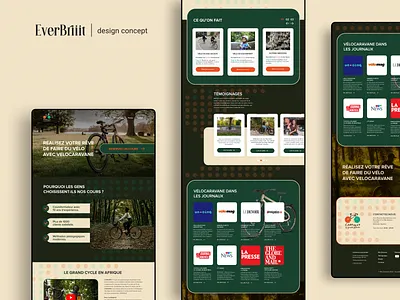 Velocaravane | Landing page design concept banner bike design website canada cycling design design landing page design studio everbriiit studio figma graphic design landing landing page montreal ui ux design vector web design website bikes website design wordpress website