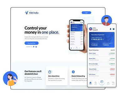 Fintech based Saas for Small business banking business dashboard design finance fintech illustration minimal saas small business startup ui