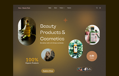 Beauty Cosmetics Header Design beauty cosmetic website design header ui ui ux ui ux design ux