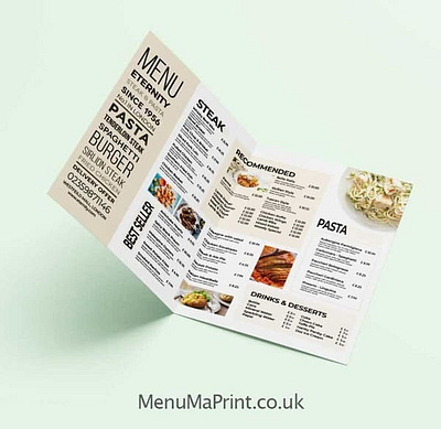 Disposable Menu Printing | Single Use Menu Print| MenuMa Print disposable restaurant menus
