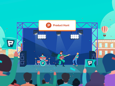 Publer - Launched on Product Hunt animation facebook hunt hunter instagram interface launch linkedin lounch managing platform product product hunt social media social media posts telegram twitter ui design