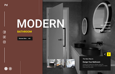 Modern Bathroom Website design figma mehrabbozorgi real estate realestate ui uidesign uiux web web design website website design