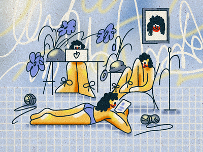 My daily routine art brush character gradient illustration ps
