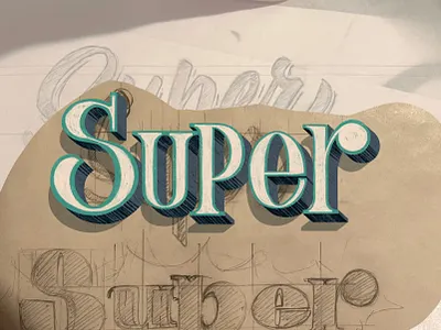 Super LETTERING 3d apparel design branding calligraphy design free graphic design handlettering illustration letter lettering logo logotype streetwear type typo typography vector