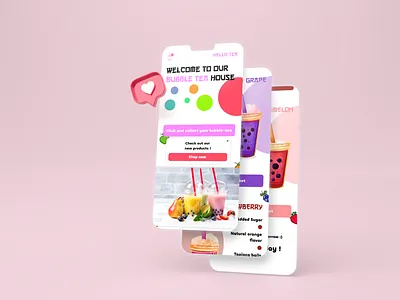 UI CHALLENGE : Day 15 (BUBBLE TEA) branding design graphic design illustration logo portfolio ui ux vector website