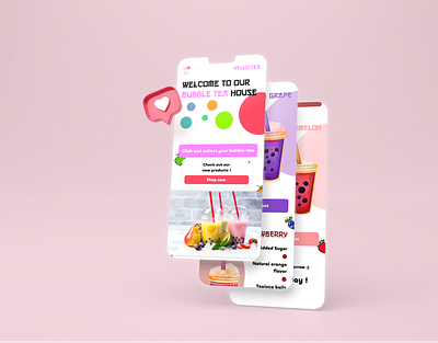 UI CHALLENGE : Day 15 (BUBBLE TEA) branding design graphic design illustration logo portfolio ui ux vector website