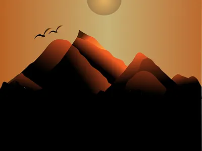 Mountains creative design graphic design illustration realistic vector