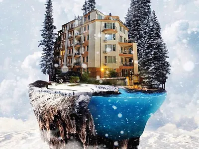 my house and photoshop branding design illustration logo typography