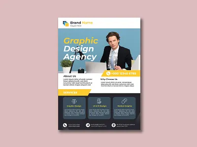 Corporate Business Flyer Design agency flyer branding business card business flyer corporate flyer design creative flyer design digital marketing flyer flyer graphic design graphic design flyer illustration logo marketing print ready design unique flyer