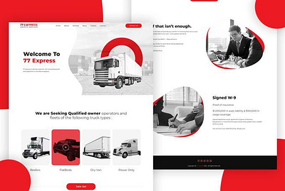 Trucks Landing Page Design business website design elementor pro graphic design ui website