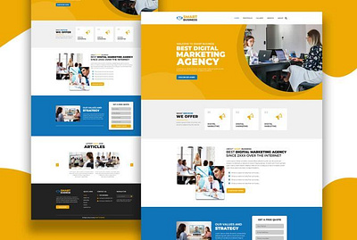 Digital Marketing Agency Website Design animation branding business website design elementor pro graphic design ui