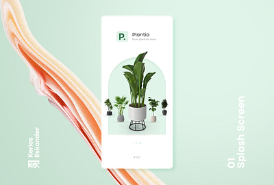 Plantia Mobile App Splash Screen app design mobile splash ui ux uiux