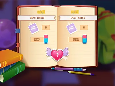 Game page graphic design