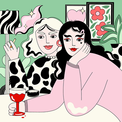 Night Out editorial illustration
