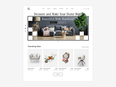 Marduxe Furniture Showroom Website Design artwork car showroom clean ui digital art ecommerce website furniture furniture showroom graphic design home decor interior design landing page nft marketplace portfolio website responsive shop store table ui ux web design