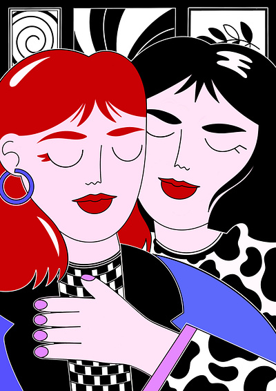 Love editorial friends girl illustration illustration love