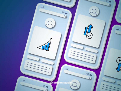Business growth icon set! anicon animated logo animation arrow branding business design graphic design icon illustration json logo lottie motion graphics ui ux