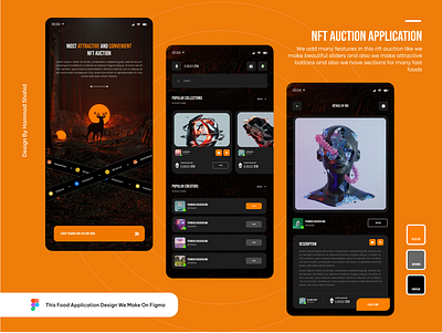 NFT Auction Application Design anft app ui designs app designs creative designs creative ui design nft nft app ui nft application nft application designs ui ui designs ux