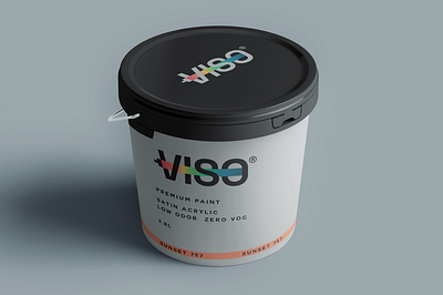 VISO - Paint Branding 3d brand branding color colors design elegant graphic design logo minimal modern orange paint paiting presentation product render typography