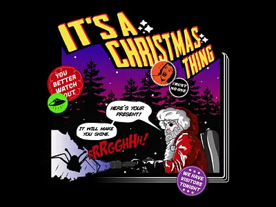 It´s a Christmas Thing 80s kid 80s movies 90s kid christmas 2022 christmas chronicles design escape from new york horror movies illustration illustration art illustrator ilustracion kurt russell lud0 lud089 navidad sci fi snake plissken the thing the thing from another world