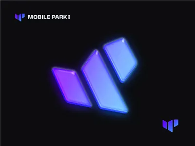 MP Letter Logo Design (Mobile Park BD) abstract app branding gradient graphic design icon illustration letter mark logo design m p letter minimalist logo mobile park bd technology