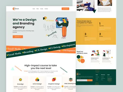 Digital Agency Website Design agency service branding creative agency habib header home page landing page online study service branding student study service tutor tutor service ui ux website website design