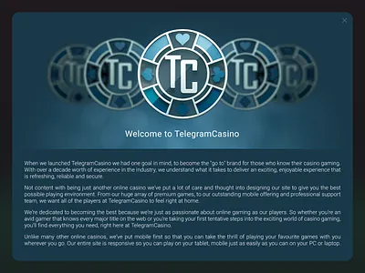 TelegramCasino casino design logo ui