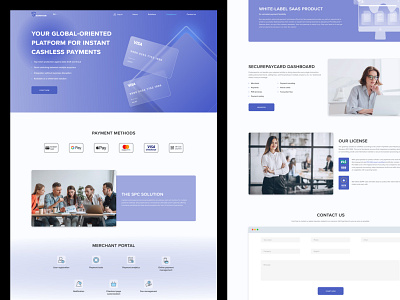 Securepaycard landing page branding design ui ux