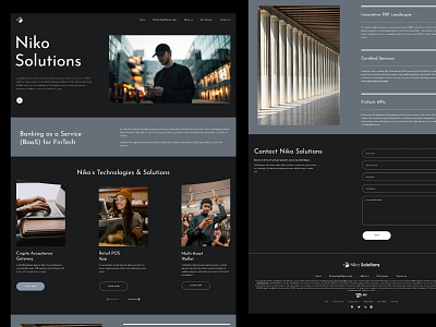 Website for fintech company branding design ui ux