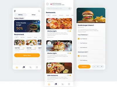 Food Delivery App app branding delivery design food illustration logo ui ux