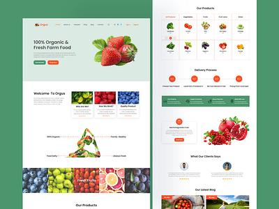 Organic Fruits design fruits fruits landing page landing page landing page design organic fruits organic fruits landing page ui uiux ux web landing page
