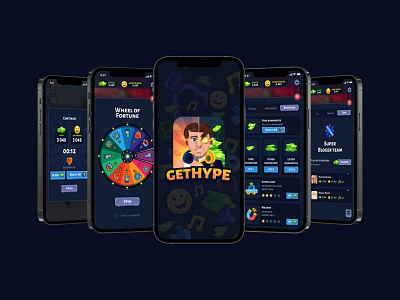 GetHype Game app branding business design graphic design identity illustration logo ui ux vector