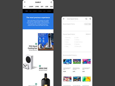 General Purchase App black blue design mobile ui ux white