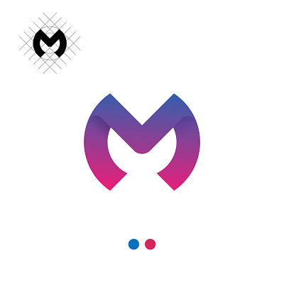 Modern m letter logo branding design graphic design logo logo design
