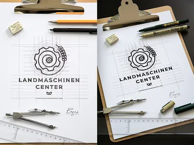 "LANDMASHINEN CENTER" - Design Logo brainyworksgraphics brainyworkslogos brand design graphicdesign handdrawn handmade logos inspiration landmashinen center logo logodesign pencil inspiration pencil sketches vector graphics vector logos