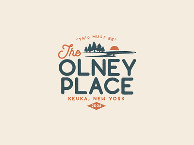 The Olney Place branding lake logo new york outdoors store