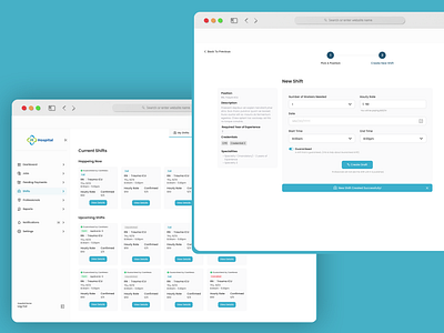 Nurse Shift Management adobe xd app design graphic design