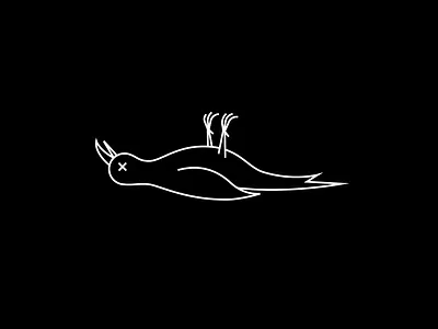 Dead Crow black and white crow illustration illustrator story telling