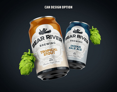 Bear River Brewing Design 3d animation bear river brewing design branding graphic design label design logo motion graphics packaging design