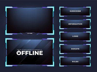 Streaming overlay gaming background by Iftikhar Alam on Dribbble